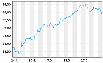 Chart Xtr.Em.Mkts M.Z.P.P.A.ETF 1C USD - 1 mois