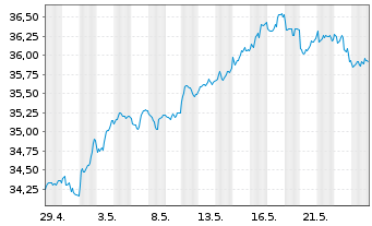 Chart Xtr.Em.Mkts M.Z.P.P.A.ETF 1C USD - 1 Monat