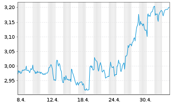 Chart HSBC MSCI TURKEY UCITS ETF - 1 Monat