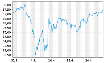 Chart UBS(Irl)ETF-M.USA hd t.EO U.E. - 1 Month