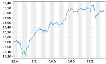 Chart UBS(Irl)ETF-M.USA hd t.EO U.E. - 1 mois