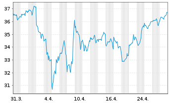 Chart First Tr.GF-Nasdaq Cyber.ETF Shs A USD Acc. oN - 1 Monat