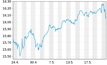 Chart UBS(Irl)ETF-MSCI USA Soc.Resp. USD Dis. oN - 1 Monat