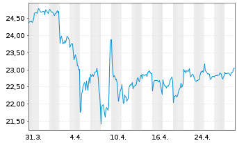 Chart First T.G.F.-V.L.(R)D.I.UC.ETF - 1 Monat