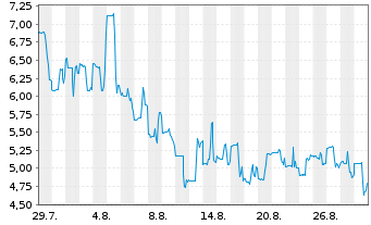 Chart Murano Global Investments Ltd. Reg. Shares o.N. - 1 Month