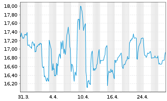 Chart Terumo Corp. - 1 mois