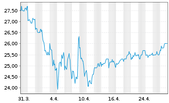 Chart Nissan Chemical Corp. - 1 Month