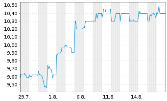 Chart USS Co. Ltd. - 1 Month