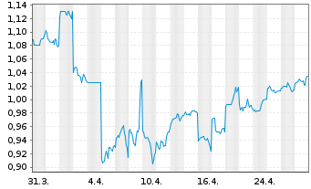 Chart Dongyue Group Ltd. - 1 mois