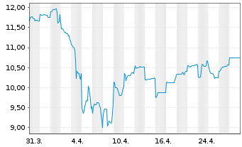 Chart Li Auto Inc. Cl. A - 1 Monat