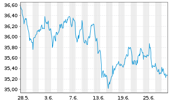 Chart JPMorgan-Europe Dynamic Fund AN. A (acc.) o.N. - 1 Monat