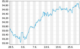 Chart G.Sachs Fds-GS Gl. Core Equity Base(USD)Cl.Acc. - 1 Monat