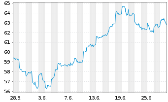 Chart Xtrackers MSCI Taiwan - 1 Monat