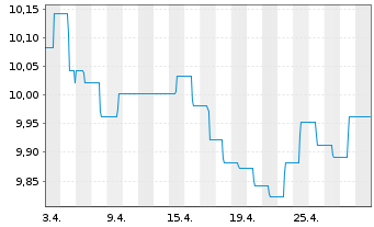 Chart B&B Fonds-Dynamisch Inhaber-Anteile o.N. - 1 mois