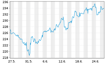 Chart Carmignac Portf.-Invest Inh-Ant F EUR Acc o.N. - 1 mois
