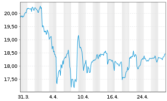 Chart BNPPE-MSCI USA SRI S-Ser.5%C. - 1 mois