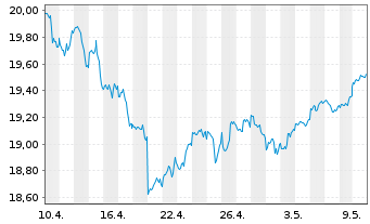 Chart BNPPE-MSCI USA SRI S-Ser.5%C. - 1 mois