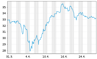 Chart Amu.Idx Sol.Am.NYSE AR.GO.BUGS - 1 Month