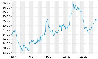 Chart Amu.Idx Sol.Am.NYSE AR.GO.BUGS - 1 Monat
