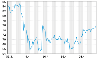 Chart Elastic N.V. - 1 Month