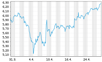 Chart Rana Gruber ASA - 1 mois