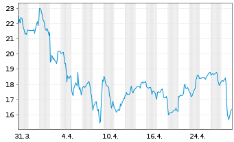 Chart ACM Research Inc. - 1 mois