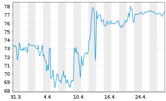 Chart Argentinien, Republik DL-Bonds 2020(20/24-30) - 1 mois