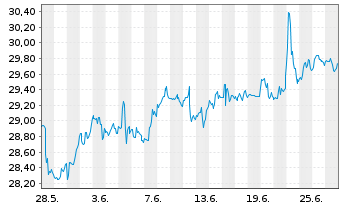 Chart Blackstone Secured Lending Fd. - 1 Monat