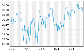 Chart Blue Bird Corp. - 1 mois