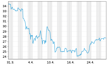 Chart Braze Inc. Shares A - 1 Month