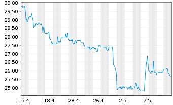 Chart Delek US Holdings Inc. - 1 Monat