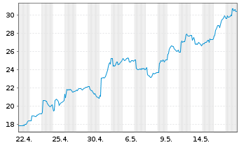 Chart Dir.Shs ETF-D.Dail.China B.3x - 1 Monat