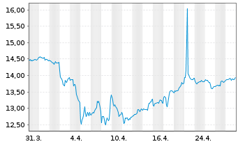 Chart India Fund Inc., The - 1 Month