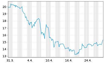 Chart Integra Lifescience.Hldgs Corp - 1 mois