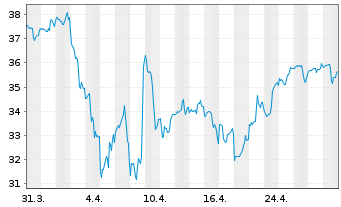 Chart Invesco Dynamic Software ETF - 1 Monat