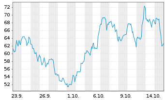 Chart IonQ Inc. Reg. Shares Cl.A DL-,0001 - 1 Month