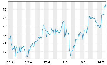 Chart Iron Mountain Inc. - 1 mois