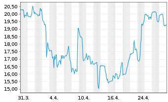 Chart MarineMax Inc. - 1 Month