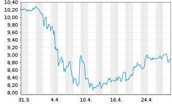 Chart New Mountain Finance Corp. - 1 mois