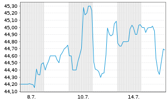 Chart NorthWestern Energy Group Inc. Reg.Sh.New DL -,01 - 1 Monat