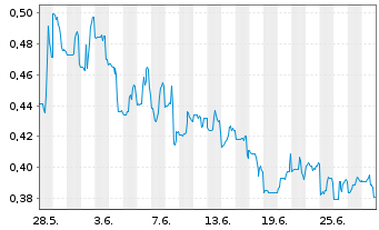 Chart Paramount Gold Nevada Corp. - 1 mois