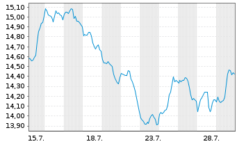 Chart ProShs UltraSht Cons.Serv.NEW Dis. - 1 Monat