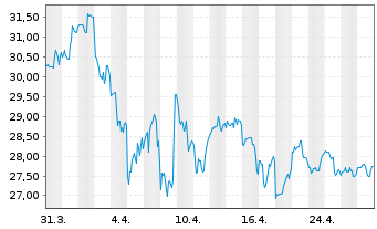 Chart Radian Group Inc. - 1 mois