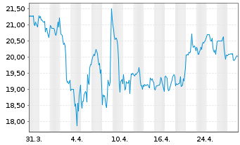 Chart Ryerson Holding Corp. - 1 Month