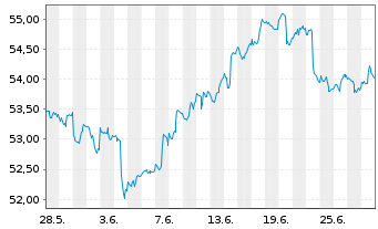 Chart SPDR S&P Emerging Mkts Sm.Cap - 1 mois