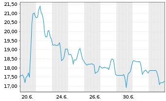 Chart Slide Insurance Hldgs Inc. - 1 mois