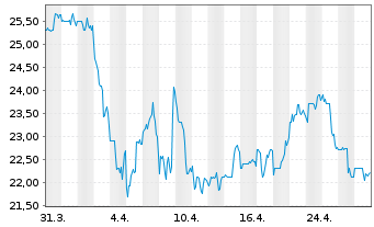 Chart Stellar Bancorp Inc. - 1 Monat