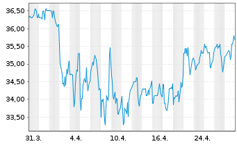 Chart Sturm Ruger Co. Inc. - 1 mois