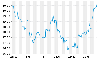 Chart Tenable Holdings Inc. - 1 mois