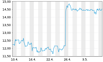 Chart US Silica Holdings Inc. - 1 mois